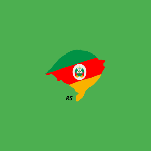Bandeira do Rio Grande do Sul em formato de cavalo